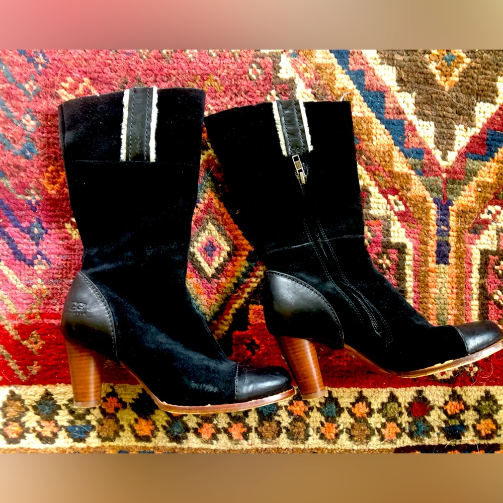Size 6 suede UGG boots. 3 in heel
